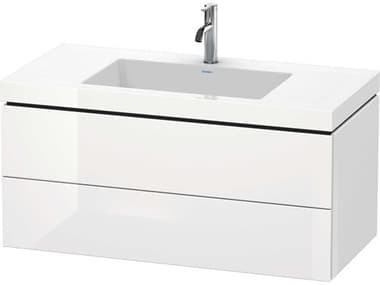 Duravit L-cube 39'' Two Drawer White High Gloss (Lacquer) Wall-Mounted Vanity Unit DURLC6928O8585
