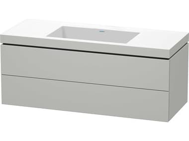 Duravit L-cube 47'' Two Drawer Concrete Gray Matt Wall-Mounted Vanity Unit DURLC6929N0707