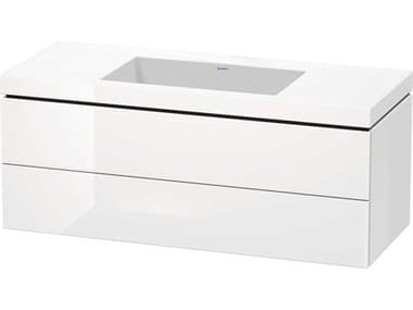 Duravit L-cube 47'' Two Drawer White High Gloss Wall-Mounted Vanity Unit DURLC6929N2222