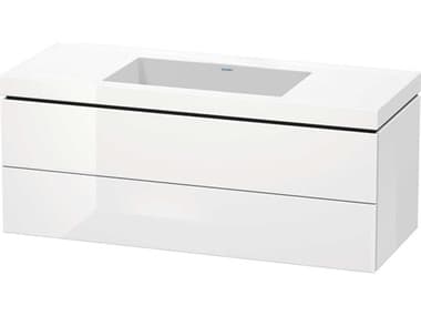 Duravit L-cube 47'' Two Drawer White High Gloss (Lacquer) Wall-Mounted Vanity Unit DURLC6929N8585