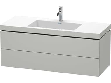 Duravit L-cube 47'' Two Drawer Concrete Gray Matt Wall-Mounted Vanity Unit DURLC6929O0707