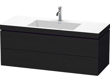 Duravit L-cube 47'' Two Drawer Black Oak Matt Wall-Mounted Vanity Unit DURLC6929O1616