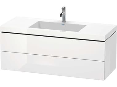 Duravit L-cube 47'' Two Drawer White High Gloss (Lacquer) Wall-Mounted Vanity Unit DURLC6929O8585