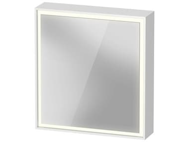 Duravit L-cube 26'' White Frame LED Mirror - Sensor Switch - Right Side Hinge DURLC7550R00006000