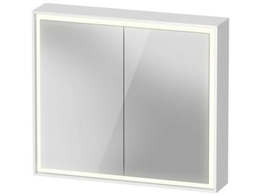 Duravit L-cube 32'' White Frame LED Mirror - Sensor Switch - Left & Right Side Hinge DURLC7551000006000