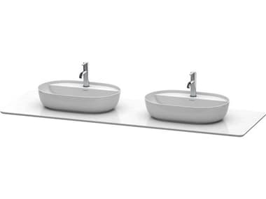 Duravit Luv 70'' Stone White Polished Vanity Top Only - 2 Cut-outs DURLU9467B1717