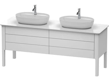 Duravit Luv 68'' White Satin Matt Freestanding Vanity Unit - 2 Cut-outs DURLU9567B3636