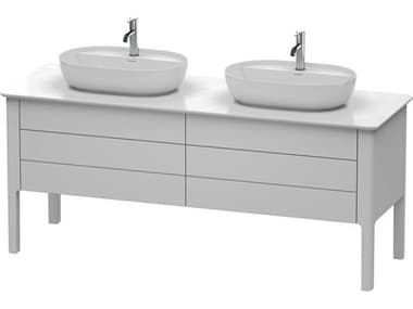 Duravit Luv 68'' Nordic White Satin Matt Freestanding Vanity Unit - 2 Cut-outs DURLU9567B3939