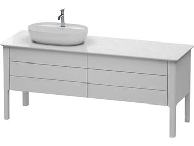 Duravit Luv 68'' Nordic White Satin Matt Freestanding Vanity Unit - 1 Left Side Cut-out DURLU9568L3939