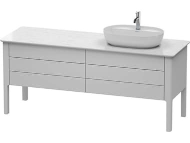 Duravit Luv 68'' Nordic White Satin Matt Freestanding Vanity Unit - 1 RIght Side Cut-out DURLU9568R3939