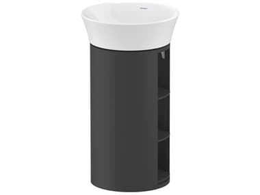 Duravit White Tulip 16'' Graphite Satin Matte Floor Standing Vanity Unit DURWT423905858
