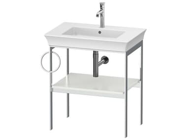 Duravit White Tulip 27'' White Satin Matt Metal Console Vanity Unit - Left Side Towel Ring DURWT4543L3636