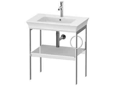 Duravit White Tulip 27'' White High Gloss Metal Console Vanity Unit - Right Side Towel Ring DURWT4543R8585