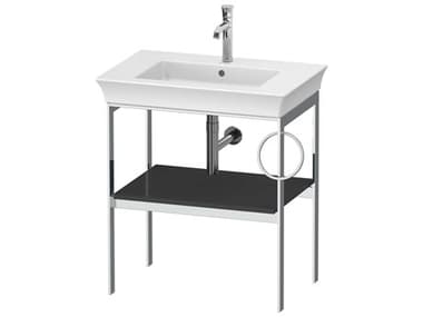 Duravit White Tulip 27'' Graphite High Gloss Console Vanity Unit - Right Side Towel Ring DURWT4543RH1H1
