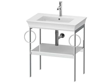 Duravit White Tulip 27'' White High Gloss Metal Console Vanity Unit DURWT4546B8585