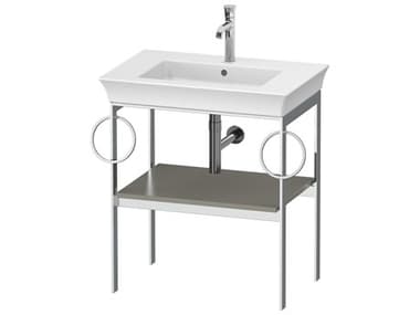 Duravit White Tulip 27'' Stone Gray Satin Console Vanity Unit DURWT4546B9292