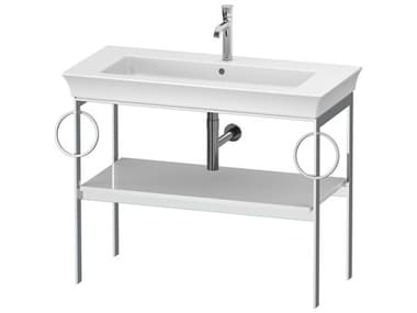 Duravit White Tulip 39'' White High Gloss Metal Console Vanity Unit DURWT4547B8585