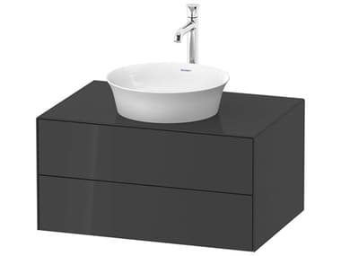Duravit White Tulip 32'' Graphite High Gloss Matte Vanity Unit DURWT49850H1H1
