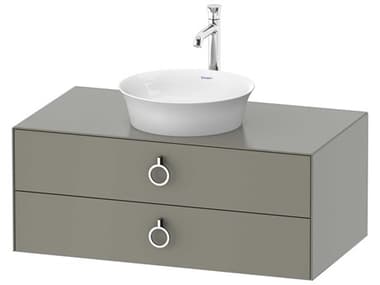 Duravit White Tulip 39'' Stone Gray Satin Matte Vanity Unit DURWT499109292
