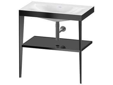Duravit Xviu 32'' Black Set with Metal Console DURXV4715NB240