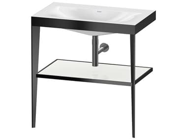 Duravit Xviu 32'' White High gloss Lacquer/Black Set with Metal Console DURXV4715NB285
