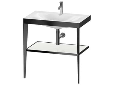 Duravit Xviu 32'' WhiteHigh Gloss Lacquer/Black Set with Metal Console DURXV4715OB285