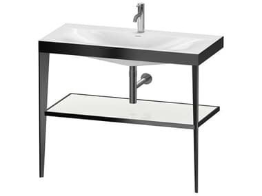 Duravit Xviu 39'' White High Gloss Lacquer /Black Set with Metal Console DURXV4716OB285