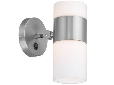 dweLED by WAC Lighting Pencil Skirt 10" Tall 1-Light Brushed Nickel Glass LED Wall Sconce DWLBL59110BN