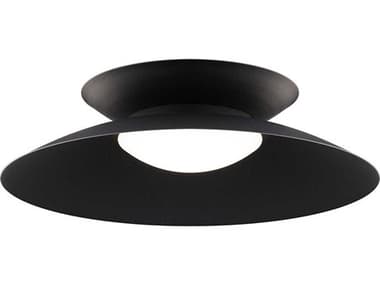 dweLED by WAC Lighting Miso 1-Light Black Semi Flush Mount DWLFM11422BK