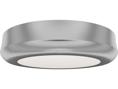 dweLED by WAC Lighting Parthenon 1-Light Brushed Nickel Round Flush Mount DWLFM37505BN