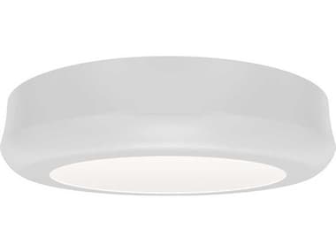 dweLED by WAC Lighting Parthenon 1-Light White Round Flush Mount DWLFM37505WT