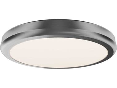 dweLED by WAC Lighting Parthenon 1-Light Brushed Nickel Round Flush Mount DWLFM37510BN