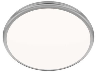dweLED by WAC Lighting Parthenon 1-Light Brushed Nickel Round Flush Mount DWLFM37515BN