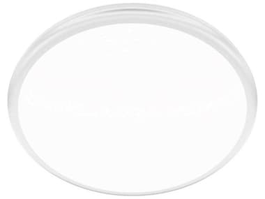 dweLED by WAC Lighting Parthenon 1-Light White Round Flush Mount DWLFM37515WT