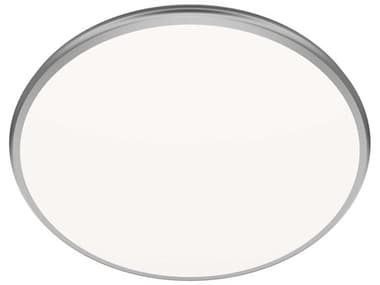 dweLED by WAC Lighting Parthenon 1-Light Brushed Nickel Round Flush Mount DWLFM37522BN