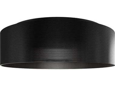 dweLED by WAC Lighting Grille 1-Light Black Round Flush Mount DWLFM57518BK