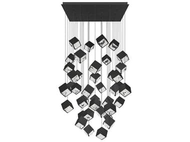 dweLED by WAC Lighting Ice Cube 41-Light Black Geometric Pendant DWLPD29341SBK