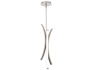 dweLED by WAC Lighting Tusk 7" 3-Light Brushed Nickel Linear Mini Pendant DWLPD29425BN