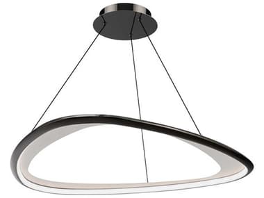 dweLED by WAC Lighting Oyster 33" 1-Light Black Chrome Round Pendant DWLPD41433BC