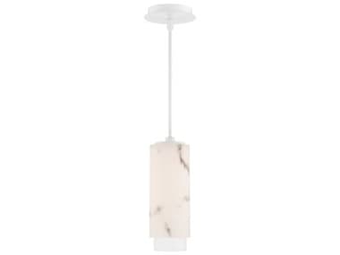 dweLED by WAC Lighting Aragon 1-Light White Cylinder Mini Pendant DWLPD49512WT