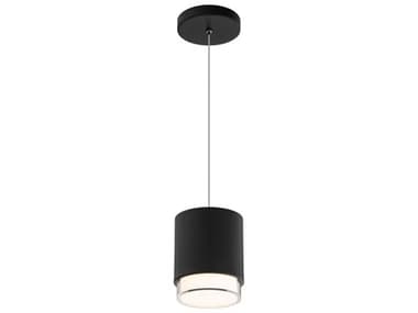 dweLED by WAC Lighting Cloak 1-Light Black Cylinder Mini Pendant DWLPD58509BK