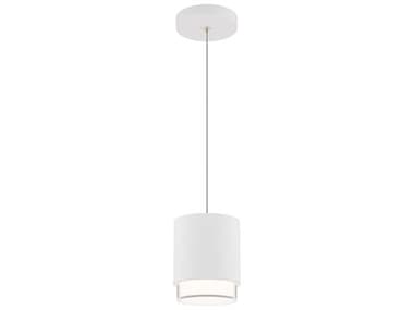 dweLED by WAC Lighting Cloak 1-Light White Cylinder Mini Pendant DWLPD58509WT