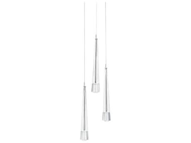 dweLED by WAC Lighting Quill 12" 3-Light Chrome Linear Mini Pendant DWLPD59403RCH