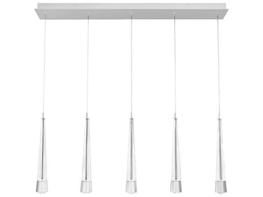 dweLED by WAC Lighting Quill 40" 5-Light Chrome Linear Island Pendant DWLPD59405LCH