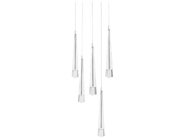 dweLED by WAC Lighting Quill 17" 5-Light Chrome Linear Pendant DWLPD59405RCH