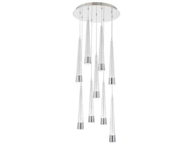 dweLED by WAC Lighting Quill 17" 9-Light Chrome Linear Pendant DWLPD59409RCH