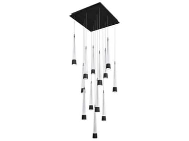 dweLED by WAC Lighting Quill 20" 13-Light Black Linear Pendant DWLPD59413SBK