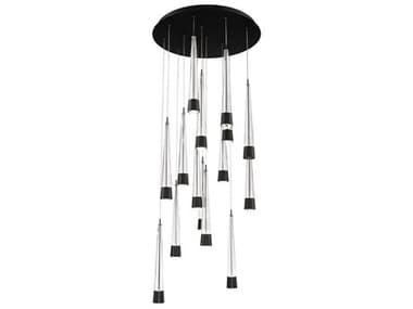 dweLED by WAC Lighting Quill 23" 15-Light Black Linear Pendant DWLPD59415RBK