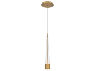 dweLED by WAC Lighting Quill 2" 1-Light Aged Brass Mini Pendant DWLPD59416AB