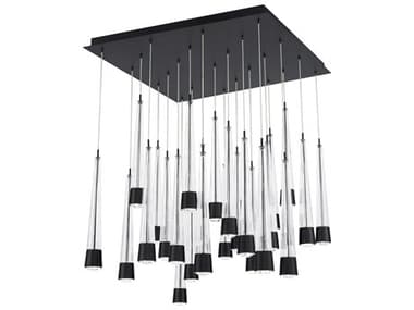 dweLED by WAC Lighting Quill 28" 25-Light Black Linear Pendant DWLPD59425SBK